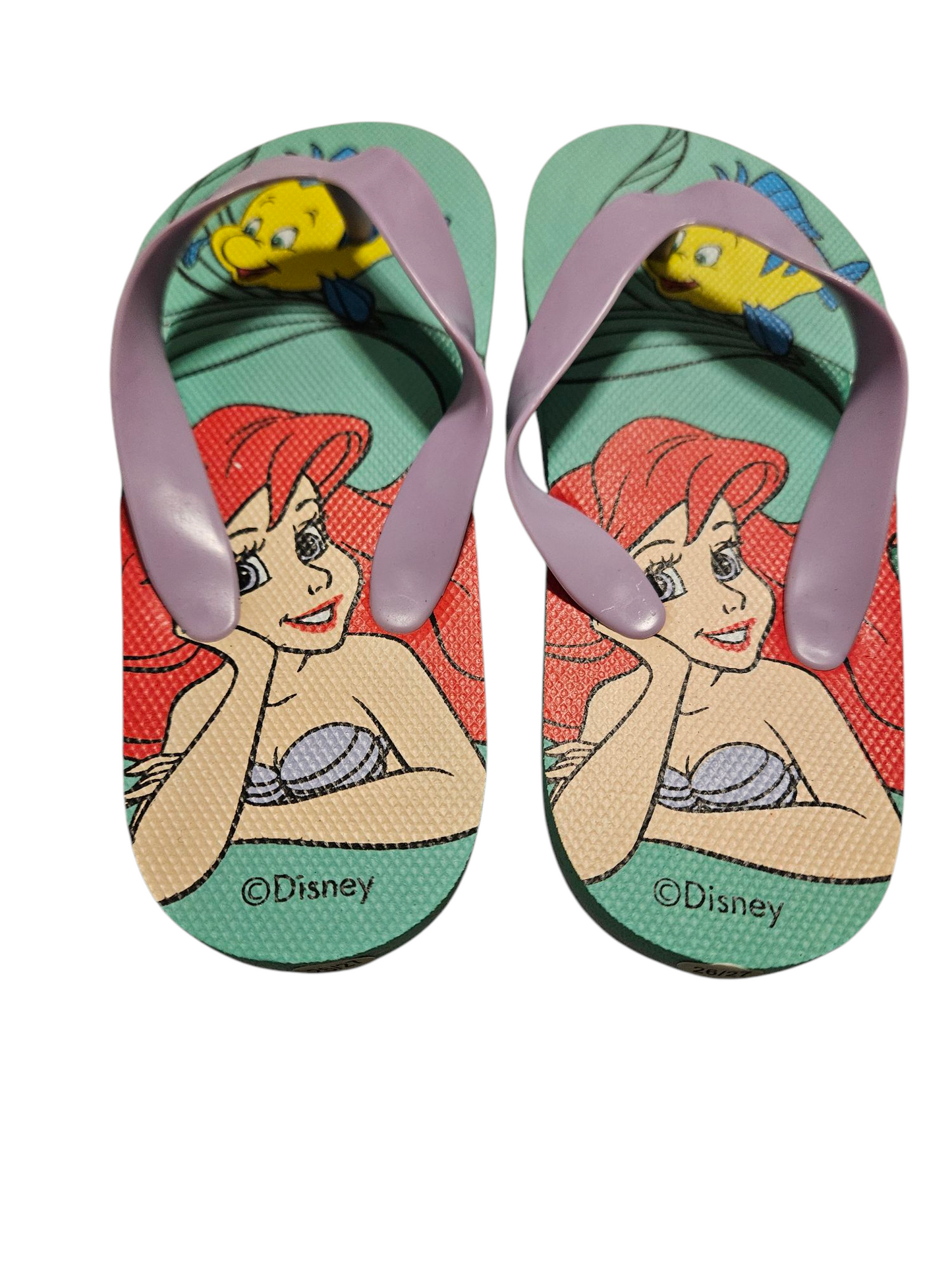 Süsse Badeschlappen mit Arielle Motiv